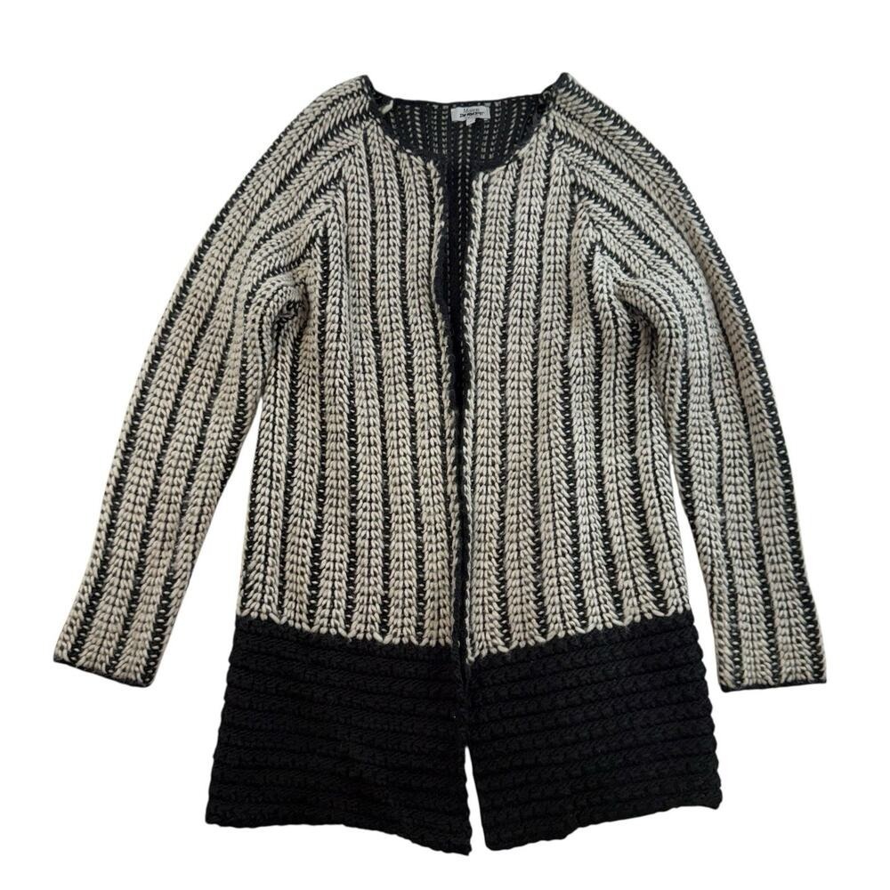 Maison Pholya‎ M Medium Cardigan Sweater Alpaca Wool Blend Open Front Italian